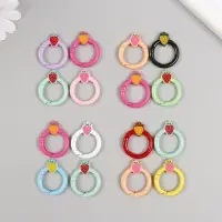 Карабин металл «Круг. Ягодка», 3.2×2.6 см, МИКС Карабин металл «Круг. Ягодка», 3.2×2.6 см, МИКС