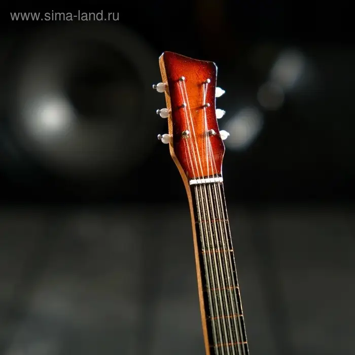 Гитара сувенирная  Гитара сувенирная "Santana" коричневая, на подставке 24х8х2 см