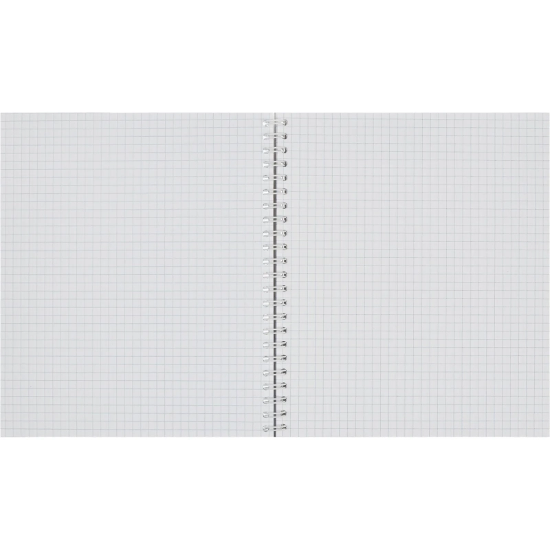 Тетрадь общая Attache,96л,клет,А5,мет.греб,обл.лак.карт