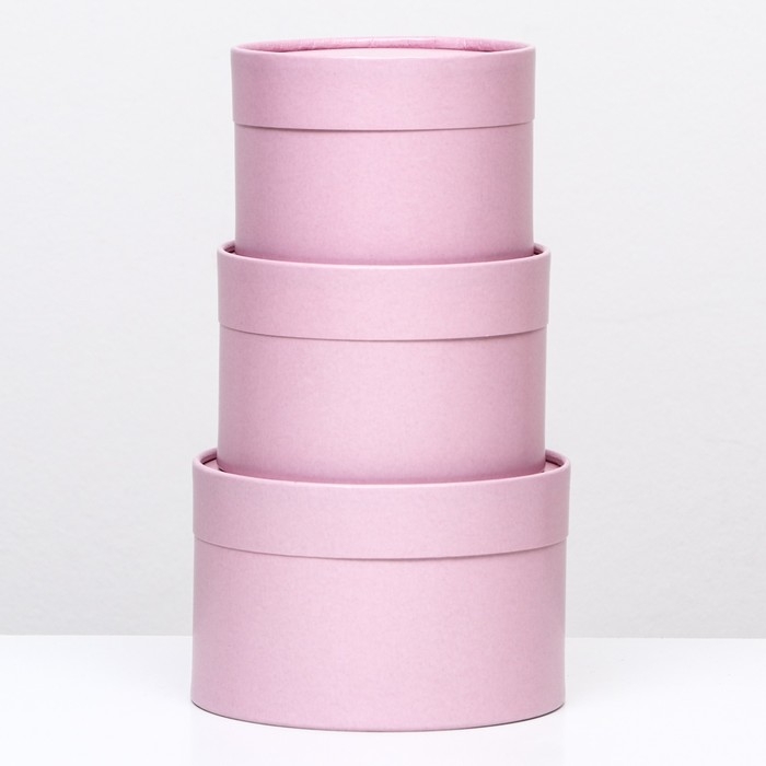 Набор шляпных коробок 3 в 1,"Пыльная роза",16 х 10,14 х 9,13 х 8,5 см