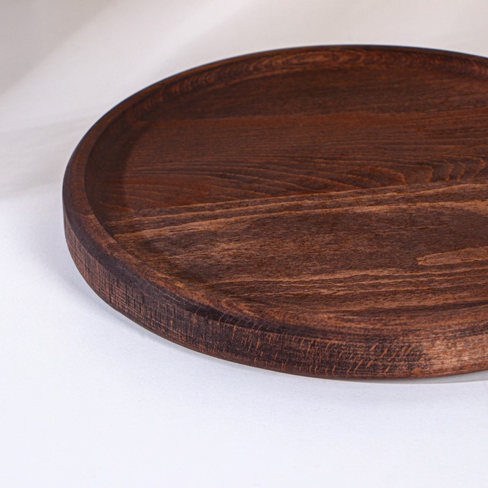 Доска для подачи с ручкой Adelica, d=25 см, тёмный бук Доска для подачи с ручкой Adelica, d=25 см, тёмный бук