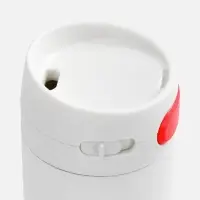 Термостакан X1 с цветной кнопкой, белый с красным