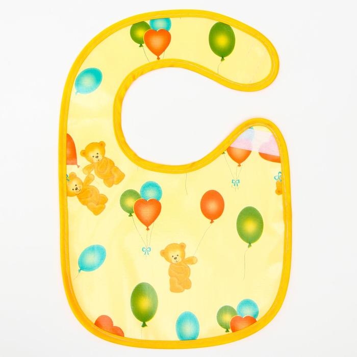 Нагрудник из ткани с ПВХ покрытием, «Мишки», цвет МИКС