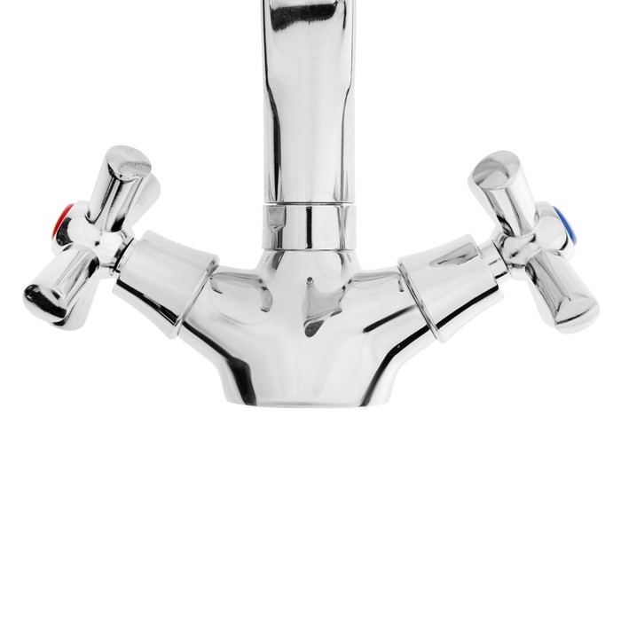 Смеситель для кухни ZEIN Z7215, двухвентильный, кран-букса латунь 1/2 Смеситель для кухни ZEIN Z7215, двухвентильный, кран-букса латунь 1/2", латунь, хром