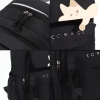 Рюкзак школьный, &laquo;Уставший кот&raquo;, 5 карманов, 2 отделения, 31&times;13.5&times;45 см, чёрный