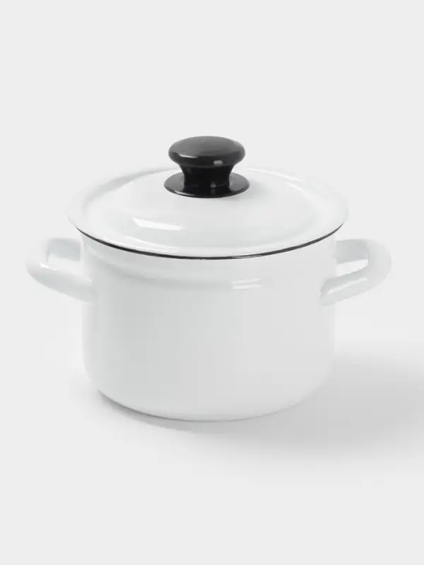 Кастрюля цил.борт. 2 л белая (без декора)