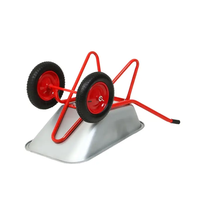 Тачка строительная, 2 пневмоколеса, груз/п 320 кг, объём 110 л, оцинкованный кузов 0,8 мм, Greengo Тачка строительная, 2 пневмоколеса, груз/п 320 кг, объём 110 л, оцинкованный кузов 0,8 мм, Greengo