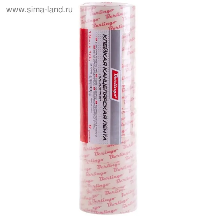 Клейкая лента канцелярская Berlingo 19мм х 10м, прозрачная Клейкая лента канцелярская Berlingo 19мм х 10м, прозрачная