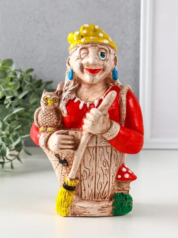 Копилка для денег &laquo;Баба Яга&raquo;, гипс, 24&times;15&times;13 см