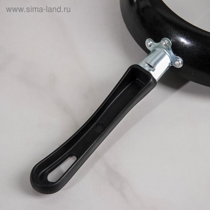 Сковорода Promo, d=24 см, стеклянная крышка, пластиковая ручка, антипригарное покрытие, цвет чёрный Сковорода Promo, d=24 см, стеклянная крышка, пластиковая ручка, антипригарное покрытие, цвет чёрный