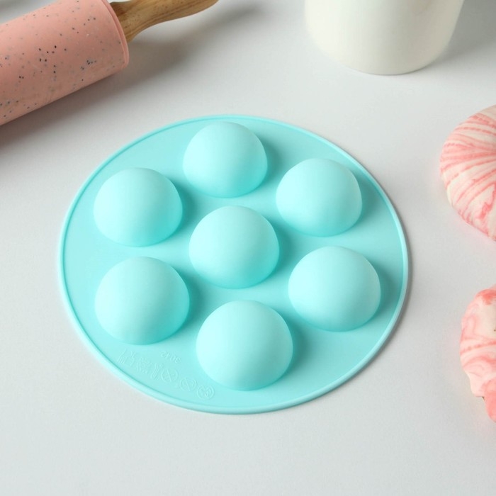 Форма для муссовых десертов и выпечки KONFINETTA «Спортивные мячи», d=15,5 см, цвет бирюзовый Форма для муссовых десертов и выпечки KONFINETTA «Спортивные мячи», d=15,5 см, цвет бирюзовый