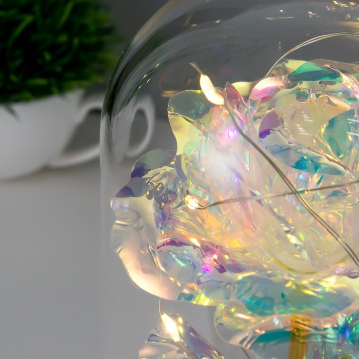 Ночник колба Ночник колба "Яркий цветок" LED от батареек 3хААА 11х11х21,5 см RISALUX