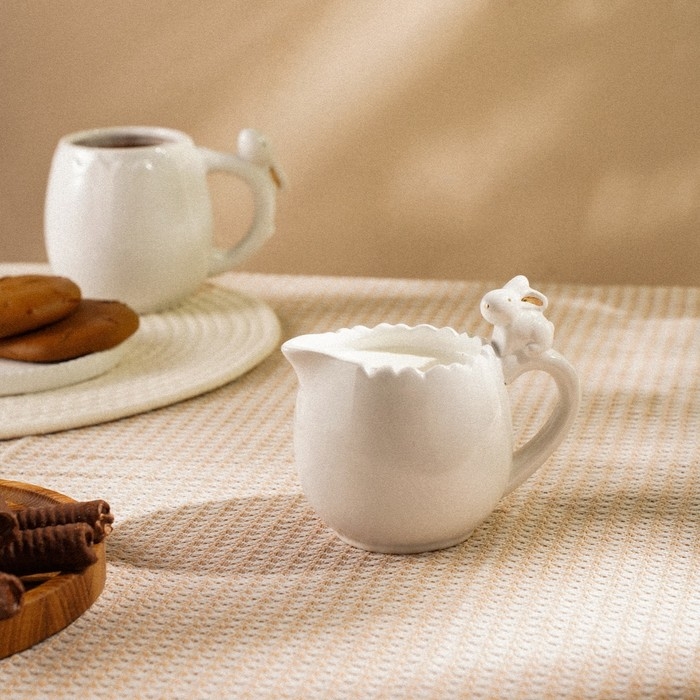 Молочник керамический SL Home «Лесные кролики», 450 мл, 15×10 см, цвет белый Молочник керамический SL Home «Лесные кролики», 450 мл, 15×10 см, цвет белый