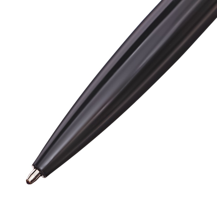 Ручка подарочная шариковая в кожзам футляре поворотная ПБ корпус черный/бронза Ручка подарочная шариковая в кожзам футляре поворотная ПБ корпус черный/бронза