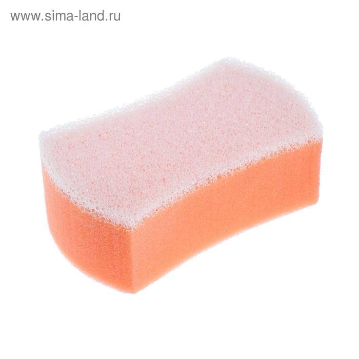 Губка автомобильная TORSO поролоновая с пористым слоем 195х120х70 мм, МИКС