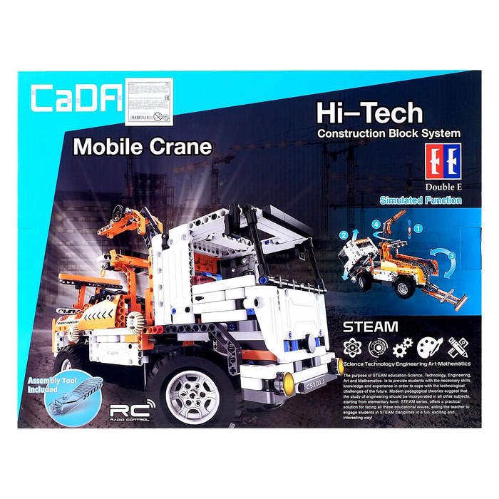 Конструктор радиоуправляемый «Грузовик-Кран», 838 деталей, 2 в 1, с аккумулятором Конструктор радиоуправляемый «Грузовик-Кран», 838 деталей, 2 в 1, с аккумулятором