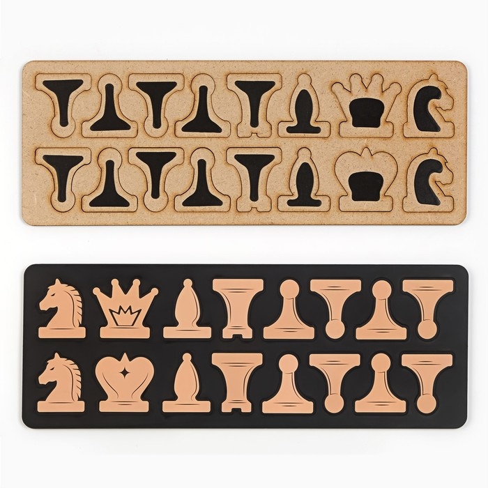 Демонстрационные шахматы 60 х 60 см  Демонстрационные шахматы 60 х 60 см "Время игры" на магнитной доске, 32 шт, коричневые