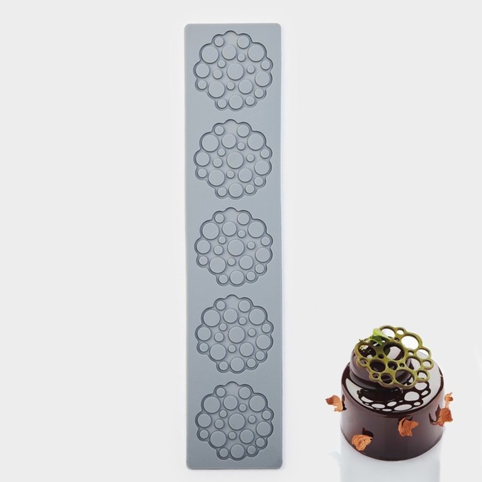 Коврик для айсинга Доляна «Пузыри», силикон, 28×6×0,3 см, цвет серый Коврик для айсинга Доляна «Пузыри», силикон, 28×6×0,3 см, цвет серый