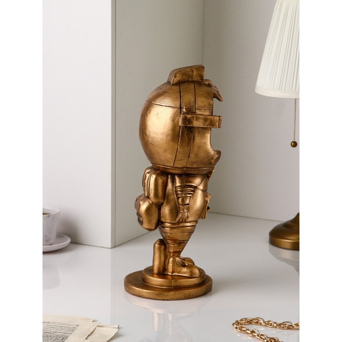 Подставка для мелочей «Астронавт», полистоун, 44 см, цвет золото Подставка для мелочей «Астронавт», полистоун, 44 см, цвет золото