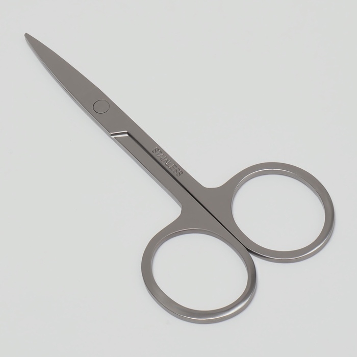 Ножницы маникюрные, прямые, узкие, 9 см, цвет серебристый Ножницы маникюрные, прямые, узкие, 9 см, цвет серебристый