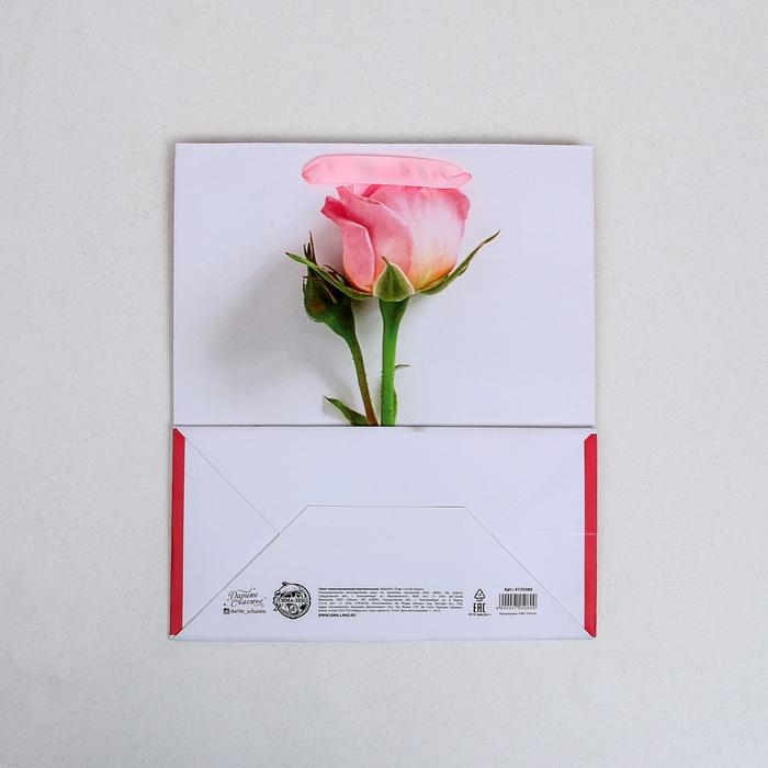 Пакет подарочный ламинированный вертикальный, упаковка, &laquo;Ты прекрасна&raquo;, ML 23 х 27 х 11,5 см