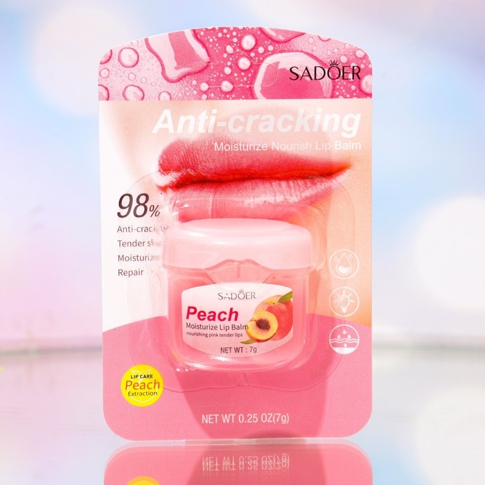 Бальзам для потрескавшихся губ с персиком Бальзам для потрескавшихся губ с персиком