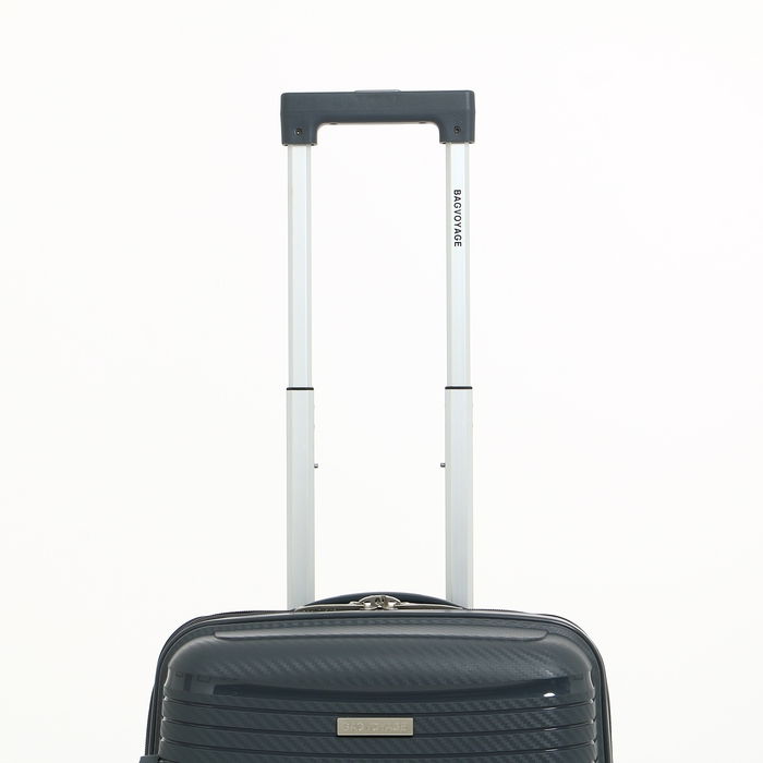 Чемодан малый 47 л (S) Bagvoyage, отдел на молнии, с расширением, кодовый замок, 4 колеса, цвет серый Чемодан малый 47 л (S) Bagvoyage, отдел на молнии, с расширением, кодовый замок, 4 колеса, цвет серый