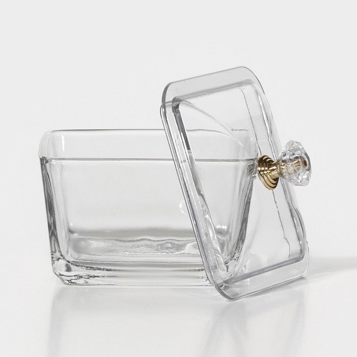 Менажница стеклянная на подставке «Голд», 19,5×19,5 см Менажница стеклянная на подставке «Голд», 19,5×19,5 см