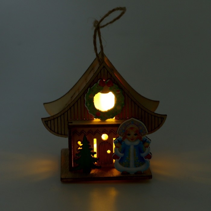 Световой декор «Новогодний дом Снегурочки» 5,9 × 8,3 × 7,5 см, МИКС Световой декор «Новогодний дом Снегурочки» 5,9 × 8,3 × 7,5 см, МИКС