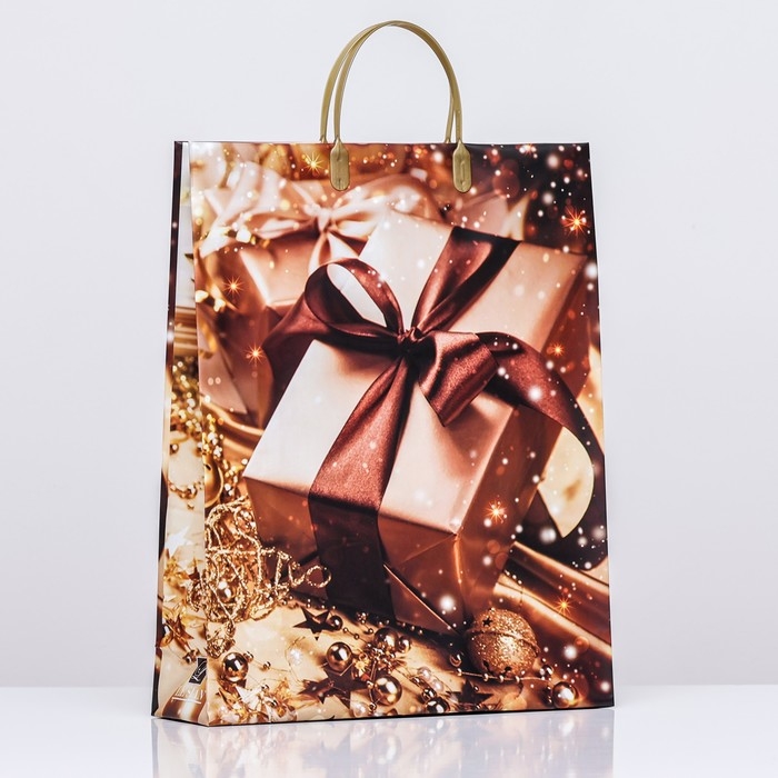 Новый год. Пакет  Новый год. Пакет "Посылка", мягкий пластик, 42х32 см.