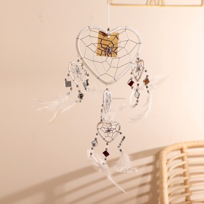 Ловец снов Ловец снов "Пять белых сердец" 0,7х16х45 см