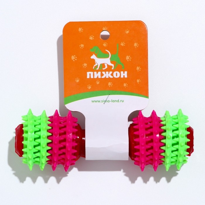 Игрушка жевательная 15,5 х 5,5 см, розовая/зелёная/красная Игрушка жевательная 15,5 х 5,5 см, розовая/зелёная/красная