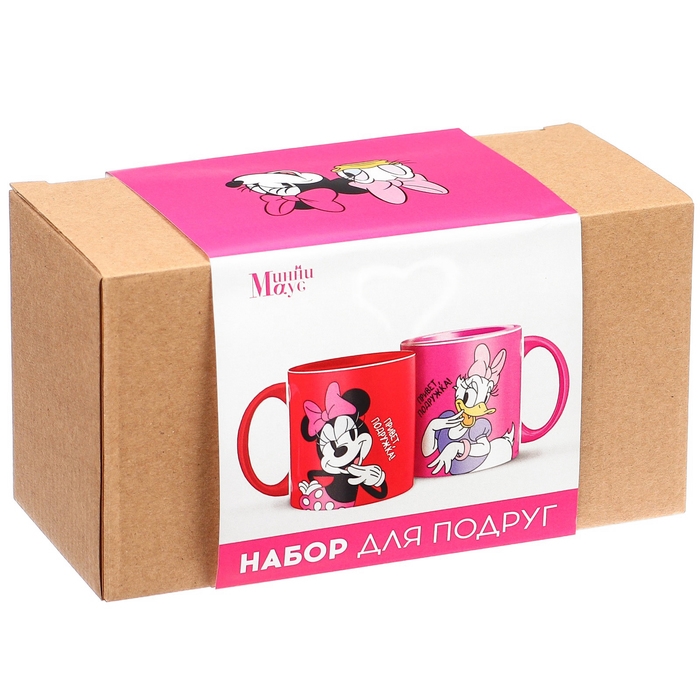 Набор парных кружек, 320 мл Набор парных кружек, 320 мл "Подружки", Микки и друзья