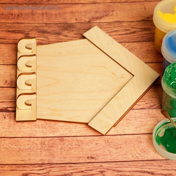 Заготовка для творчества «Ключница домик», на 4 крючка Заготовка для творчества «Ключница домик», на 4 крючка