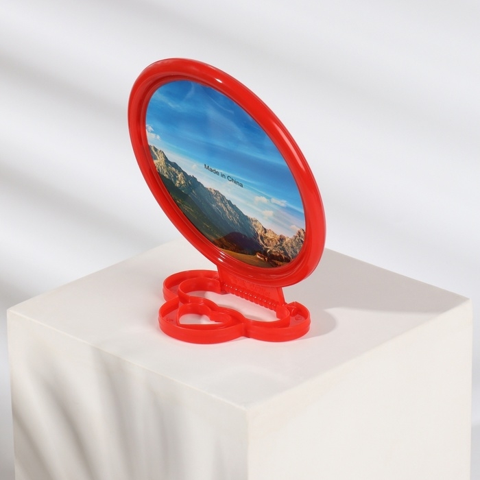 Зеркало настольное - подвесное «Круг», d зеркальной поверхности 9,5 см, цвет МИКС Зеркало настольное - подвесное «Круг», d зеркальной поверхности 9,5 см, цвет МИКС