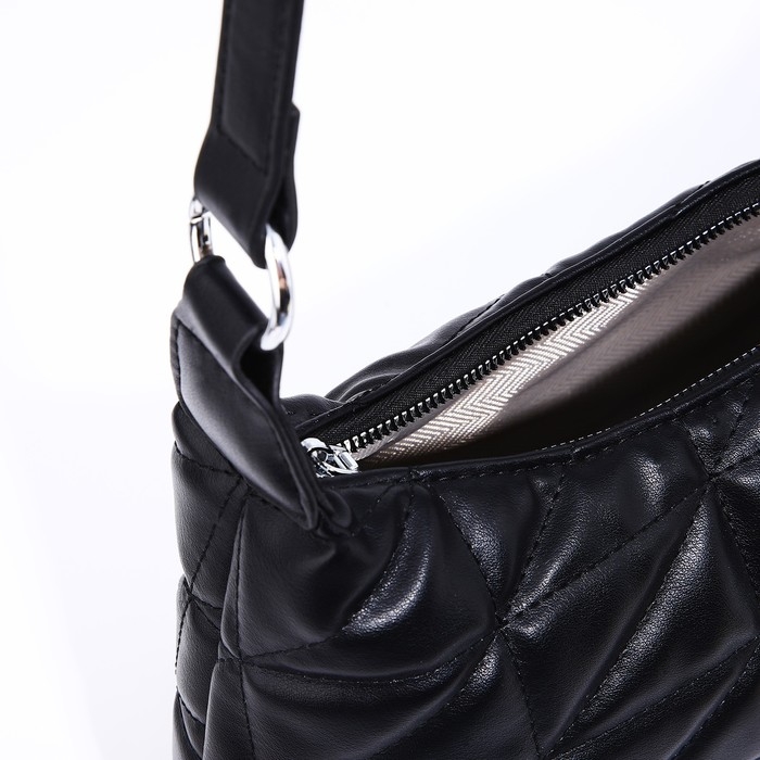 Сумка-багет на молнии, цвет чёрный Сумка-багет на молнии, цвет чёрный