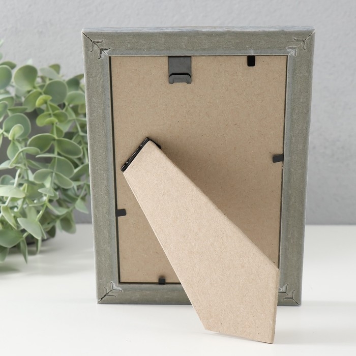 Фоторамка пластик Фоторамка пластик "Винтаж" 10х15 см, морозное серебро