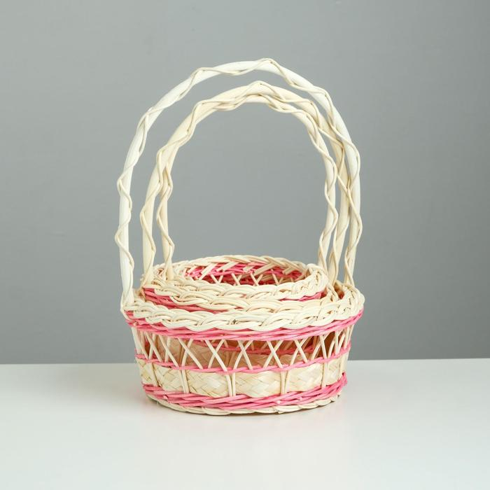 Набор корзин плетеных из 3-х D20 H 8/27; D17 H 7 H 25; D13 H 6 H 21 см.(ротанг) Набор корзин плетеных из 3-х D20 H 8/27; D17 H 7 H 25; D13 H 6 H 21 см.(ротанг)