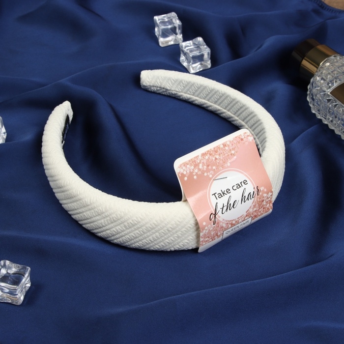 Ободок для волос Ободок для волос "Жаннет" классик орнамент, 3 см, бежевый