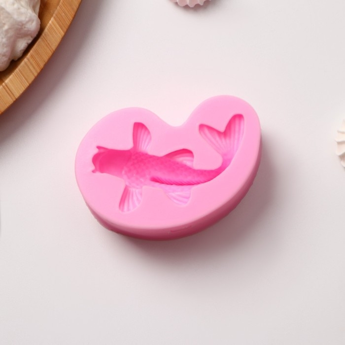 Молд Доляна «Рыбка», силикон, 7,2×4,7×2,3 см, цвет розовый Молд Доляна «Рыбка», силикон, 7,2×4,7×2,3 см, цвет розовый