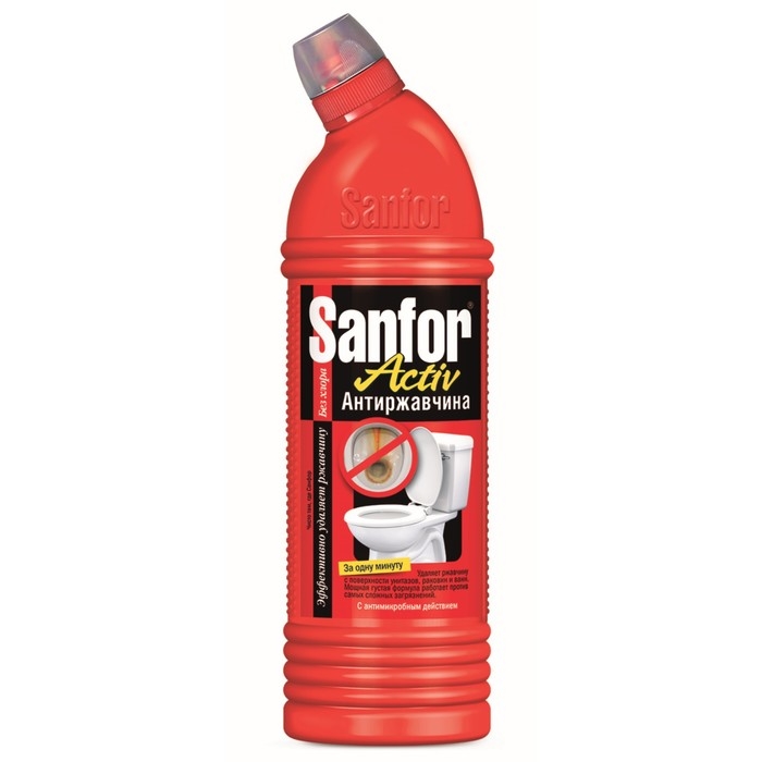 Средство санитарно-гигиеническое  Средство санитарно-гигиеническое "Sanfor active", Антиржавчина, 750 мл