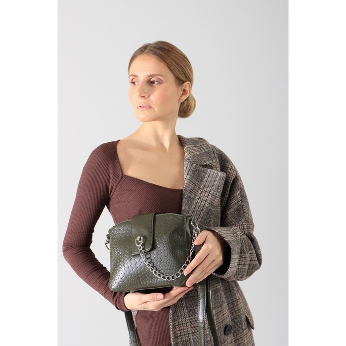 Сумка кросс-боди, отдел на молнии, наружный карман, цвет зелёный Сумка кросс-боди, отдел на молнии, наружный карман, цвет зелёный