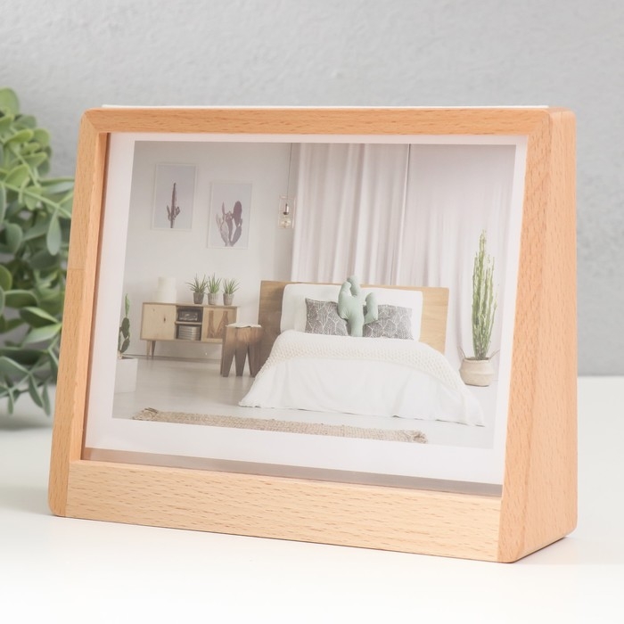 Фоторамка 12х17 см Фоторамка 12х17 см "Прозрачнось" бежевая 21,5х3х16,3 см