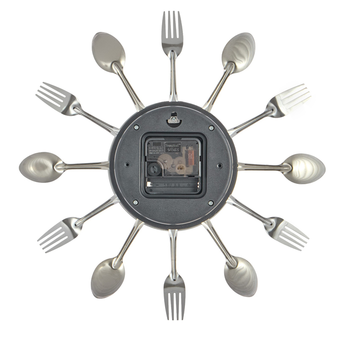 Часы настенные, серия: Кухня, Часы настенные, серия: Кухня, "Столовые приборы", дискретный ход, d-31 см, циферблат 13.5 см