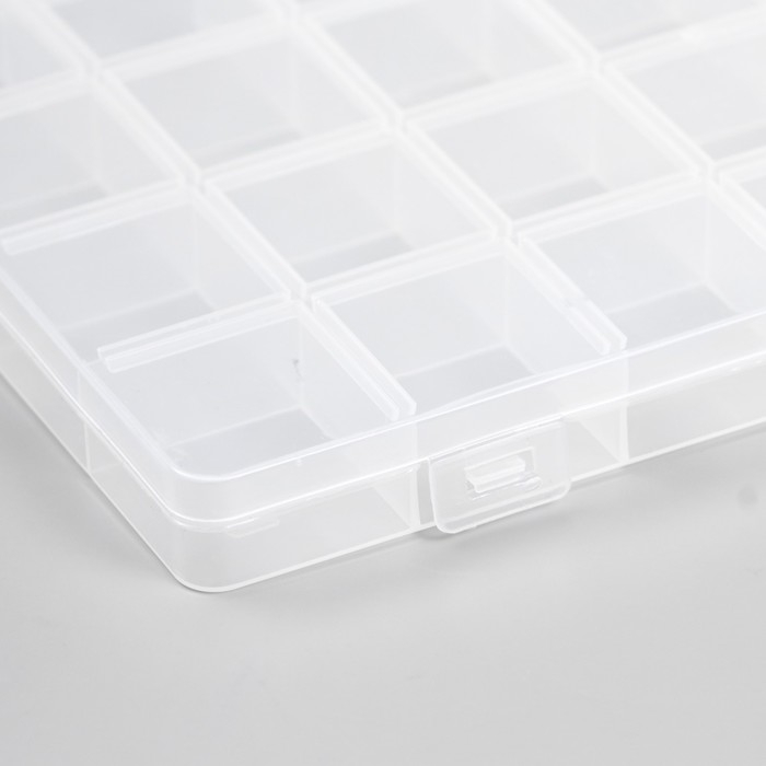 Шкатулка пластик для мелочей Шкатулка пластик для мелочей "Прямоугольная" 28 отделений 21х13х1,8 см