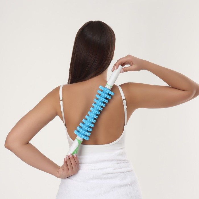 Массажёр «Скалка», универсальный, 12 колёс, d = 7 × 45 см, цвет МИКС Массажёр «Скалка», универсальный, 12 колёс, d = 7 × 45 см, цвет МИКС