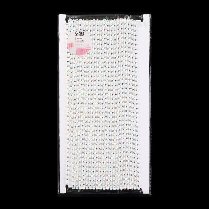 Стразы на нитях, с голографией, 4 мм, 9 ± 1 м, цвет белый Стразы на нитях, с голографией, 4 мм, 9 ± 1 м, цвет белый