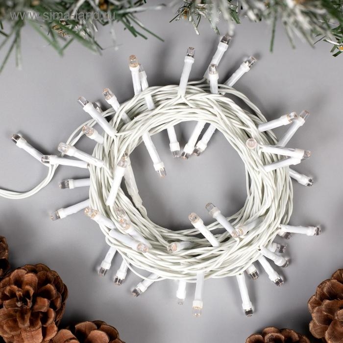 Гирлянда «Нить» 5 м, IP20, белая нить, 50 LED, свечение фиолетовое, 8 режимов, 220 В Гирлянда «Нить» 5 м, IP20, белая нить, 50 LED, свечение фиолетовое, 8 режимов, 220 В