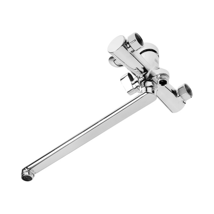 Смеситель для ванны BY С6 L5014, однорычажный, длинный излив, без лейки, хром Смеситель для ванны BY С6 L5014, однорычажный, длинный излив, без лейки, хром