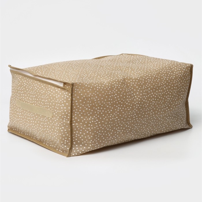 Кофр для хранения вещей Доляна Points, ПВХ окно, 45×30×20 см, цвет бежевый Кофр для хранения вещей Доляна Points, ПВХ окно, 45×30×20 см, цвет бежевый